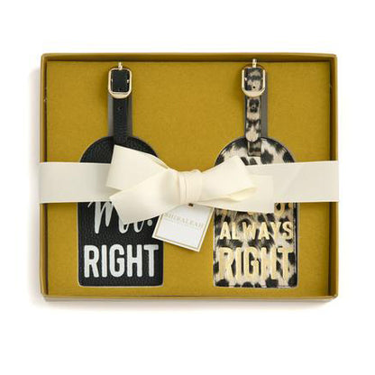 Shiraleah Mr. Right / Mrs. Always Right Luggage Tags
