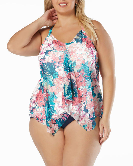 2023 Beach House Island Floral Plus Size Kerry Mesh Layer Tankini Top - Hw42355 -  Blum's Swimwear & Intimate Apparel - Patchogue - Long Island - Buffalo - New York - Full-Figure Swimwear - Bathing Suit - Plus Size Swimwear - Tummy Control Swim - Swimsuits for every age - Everything But Water - Bare Necessities - Kohl's - Macy's - JC Penny - Ashley’s Lingerie   